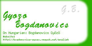 gyozo bogdanovics business card