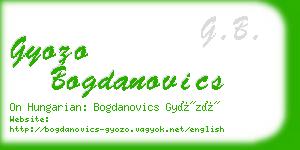 gyozo bogdanovics business card